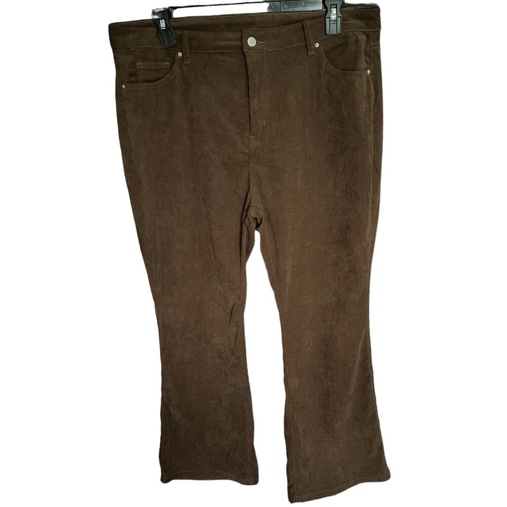 SHEIN Curve Brown Corduroy Pants size 3XL